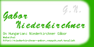 gabor niederkirchner business card