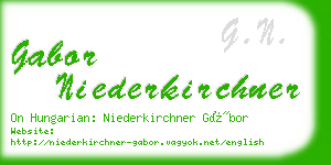 gabor niederkirchner business card